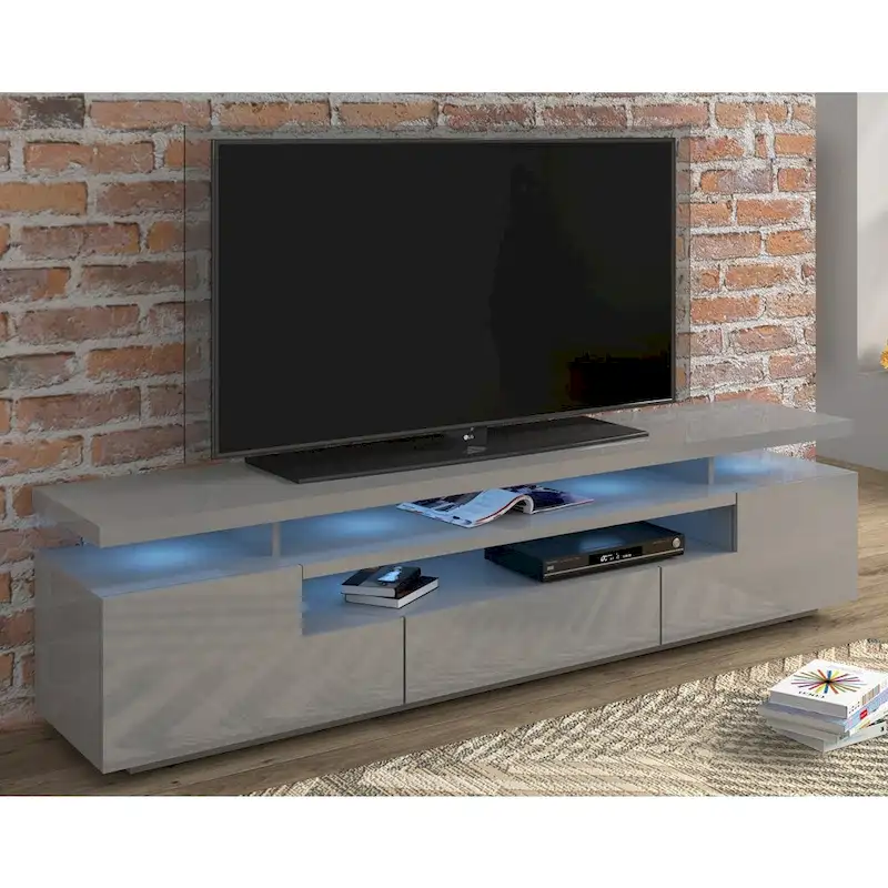 Strick & Bolton Sparkes 77-inch High Gloss TV Stand with LED Lights