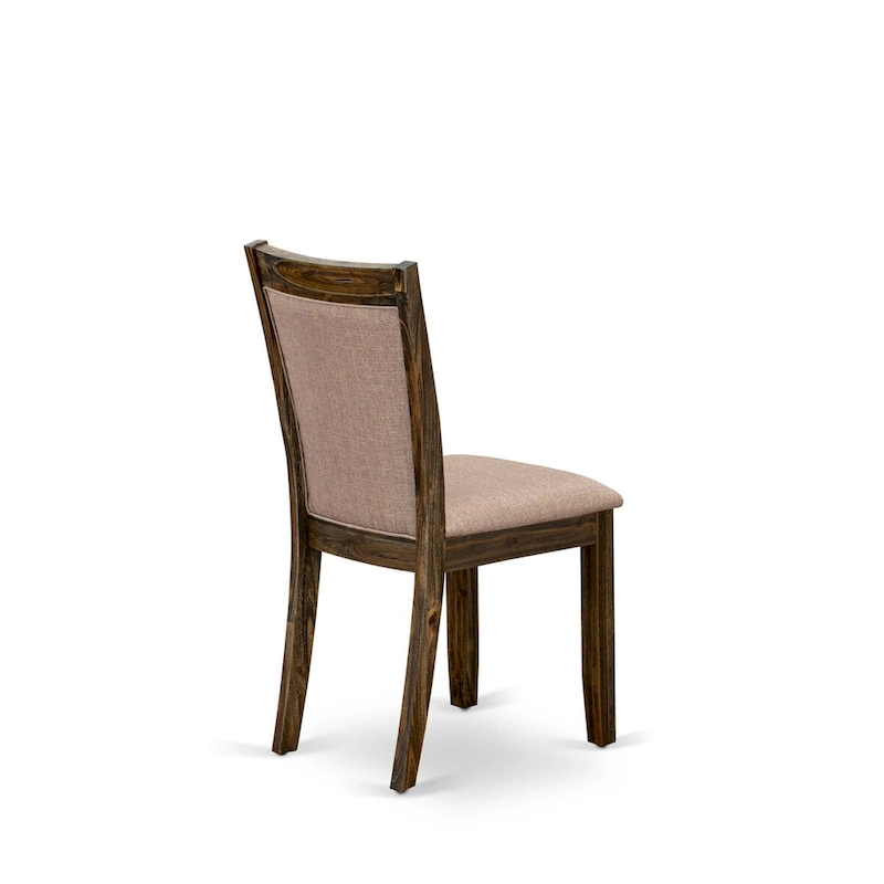 East West Furniture Kitchen Table Set- a Dining Table & Dark Khaki Linen Fabric Chairs, Distressed Jacobean (Pieces Option)