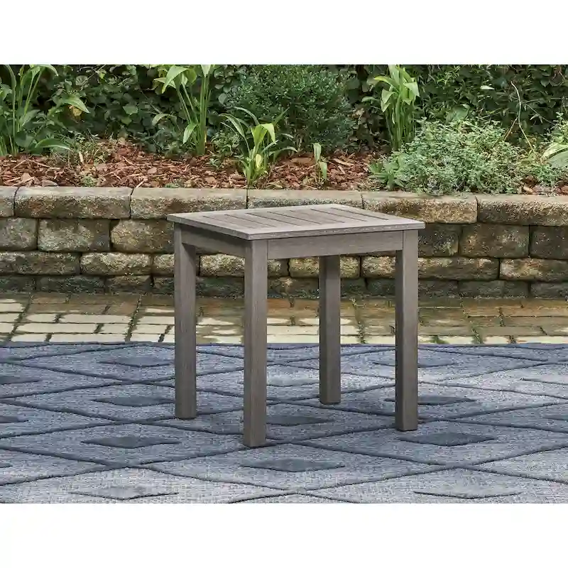 Signature Design by Ashley Hillside Barn Brown Outdoor End Table - 22 W x 22 D x 24 H
