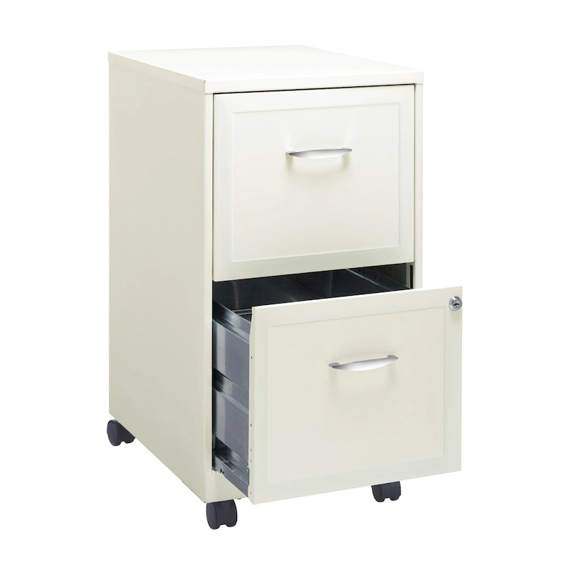 Space Solutions Pearl White 2-drawer Mobile File Cabinet