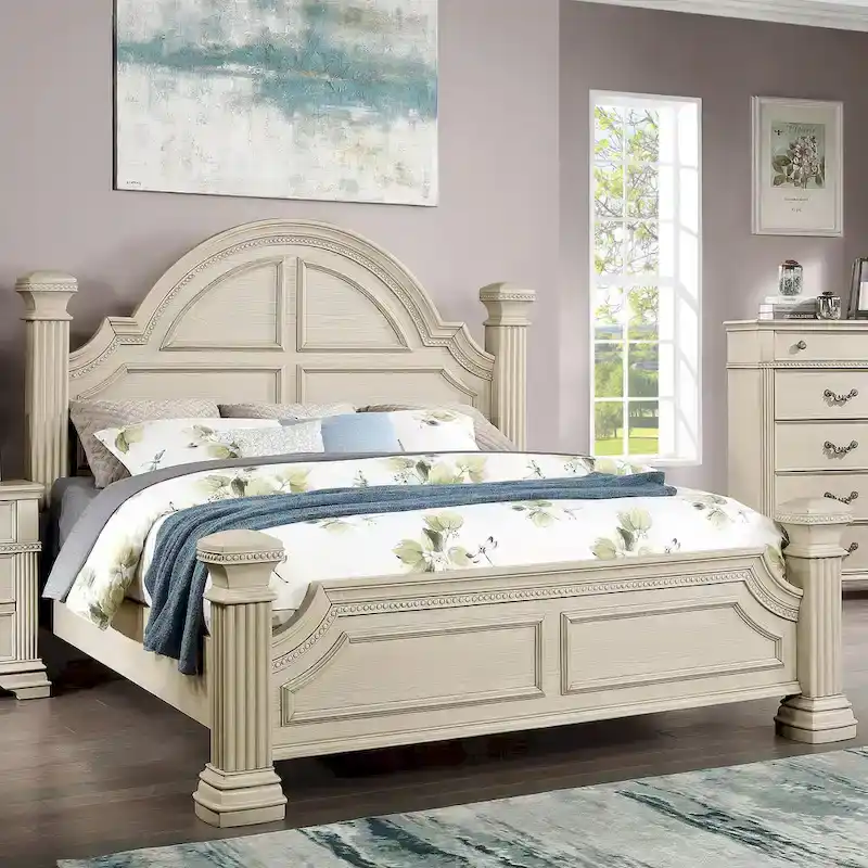 Stroh Traditional Wood 3-piece Poster Bedroom Set with USB by Furniture of America