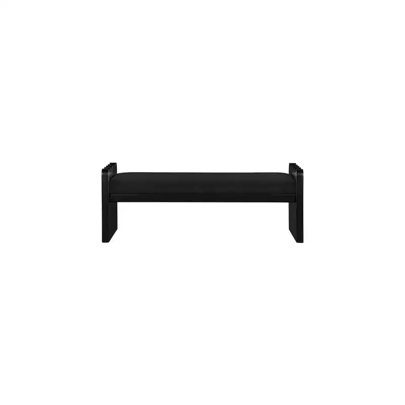 Meridian Furniture,Sonia Velour Fur Fabric Bench