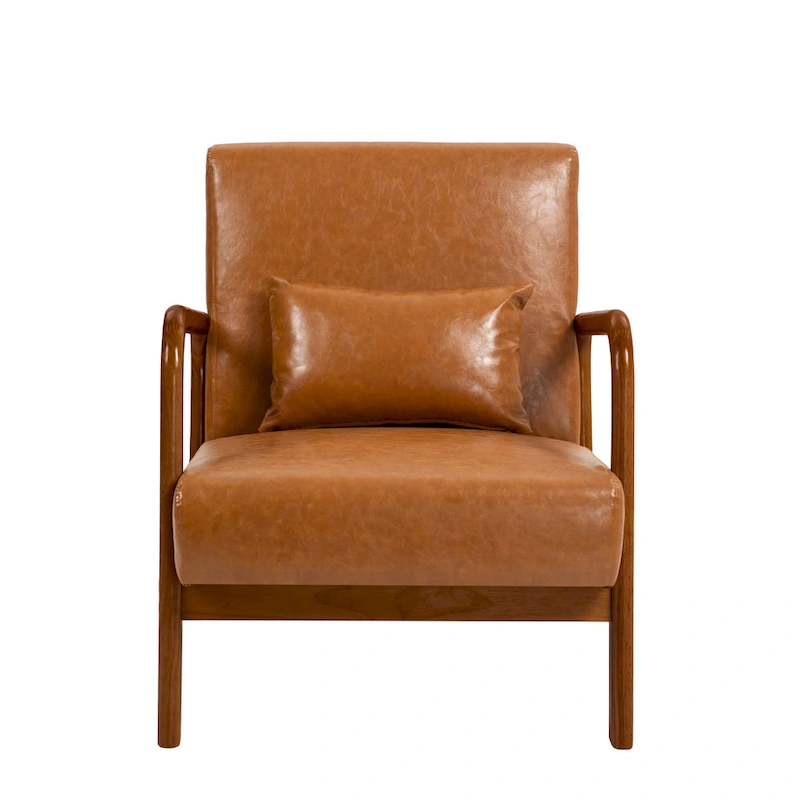 Upholstered Armchair Leisure Chair Accent Chairs Set of 2 with Pillow