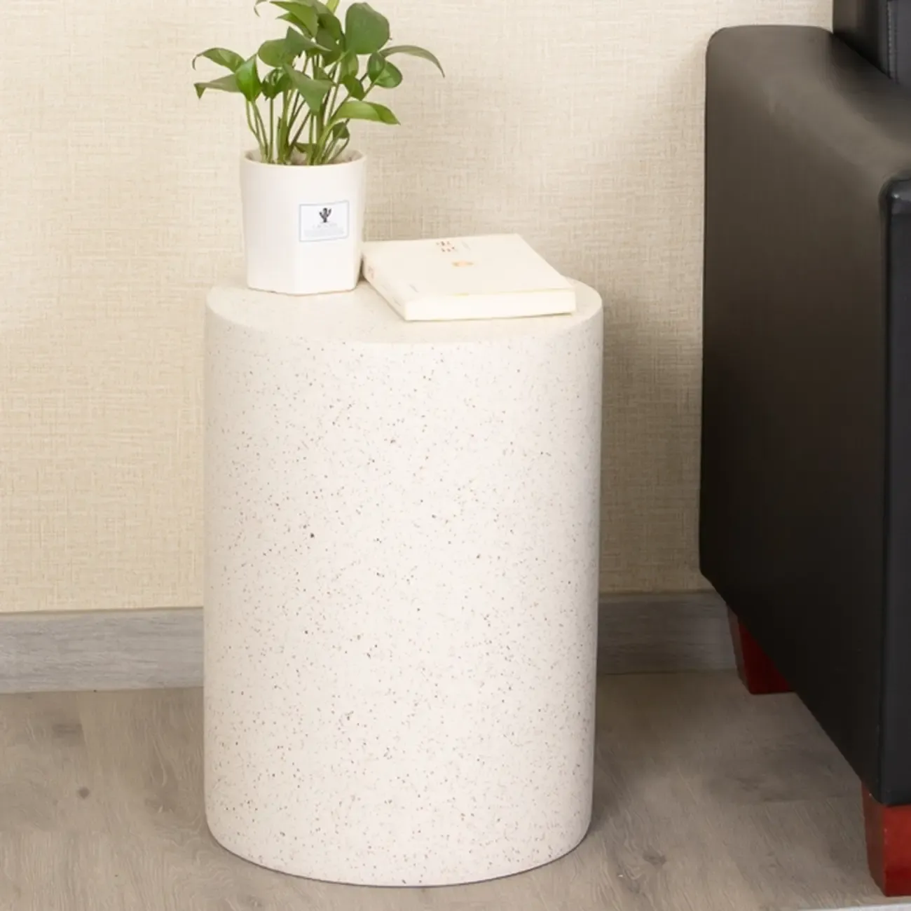Living Room Modern Concrete Round Side Table