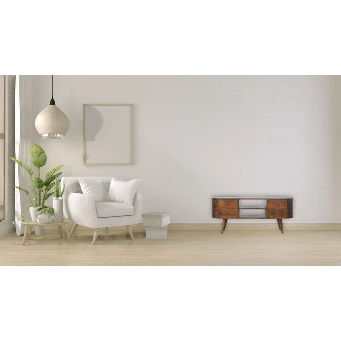 Chestnut Rounded Entertainment Unit