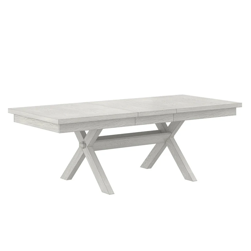 VECELO 90 Inch Modern Solid Wood Rectangular Extendable Dining Table