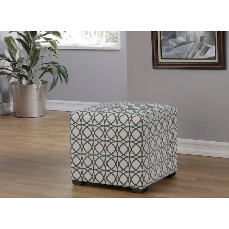Merton Transtional Square Button Tufted Ottoman