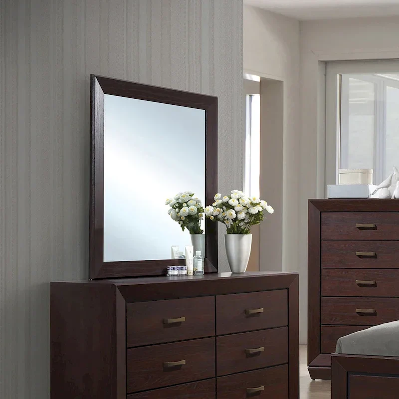 Warwick Brown and Dark Cocoa 4-piece Upholstered Bedroom Set