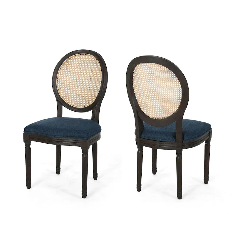Govan Wooden Dining Chairs with Cushions (Set of 2) by