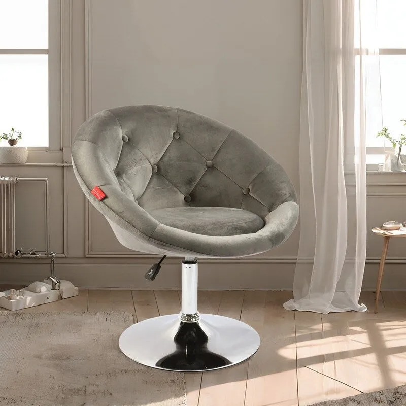 VANITII Accent Chair Swivel Vanity Chair Office Desk Chair Modern Height Adjustable Pink/Grey/White