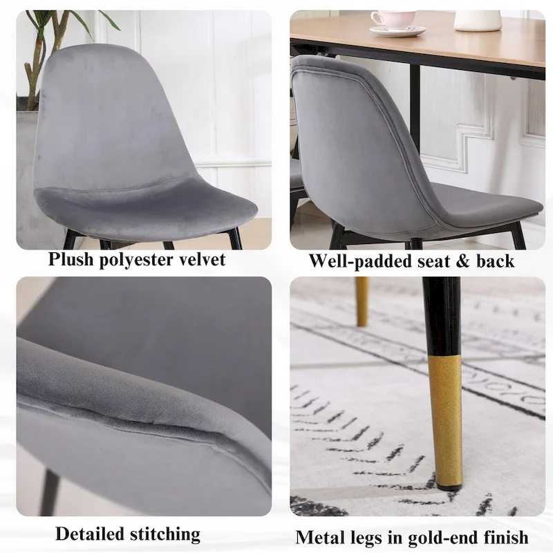 Roundhill Furniture Evatt 5-Piece Round Dining Set, Trestle Round Table with 4 Stylish Chairs