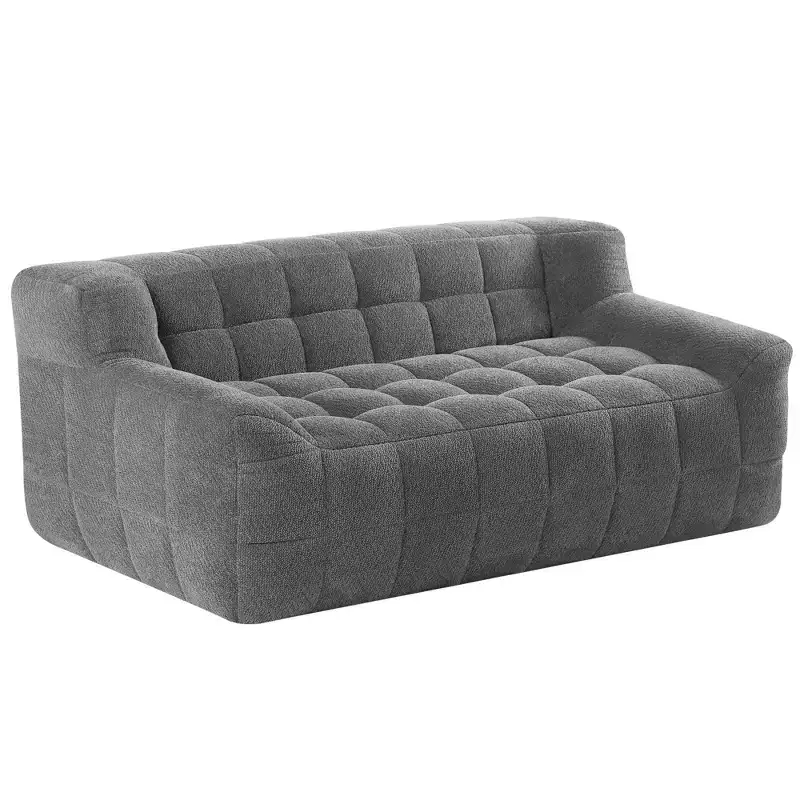 GDFStudio Tobey Modern 64.5 Square-Tufted Velvet Compression Foam Loveseat