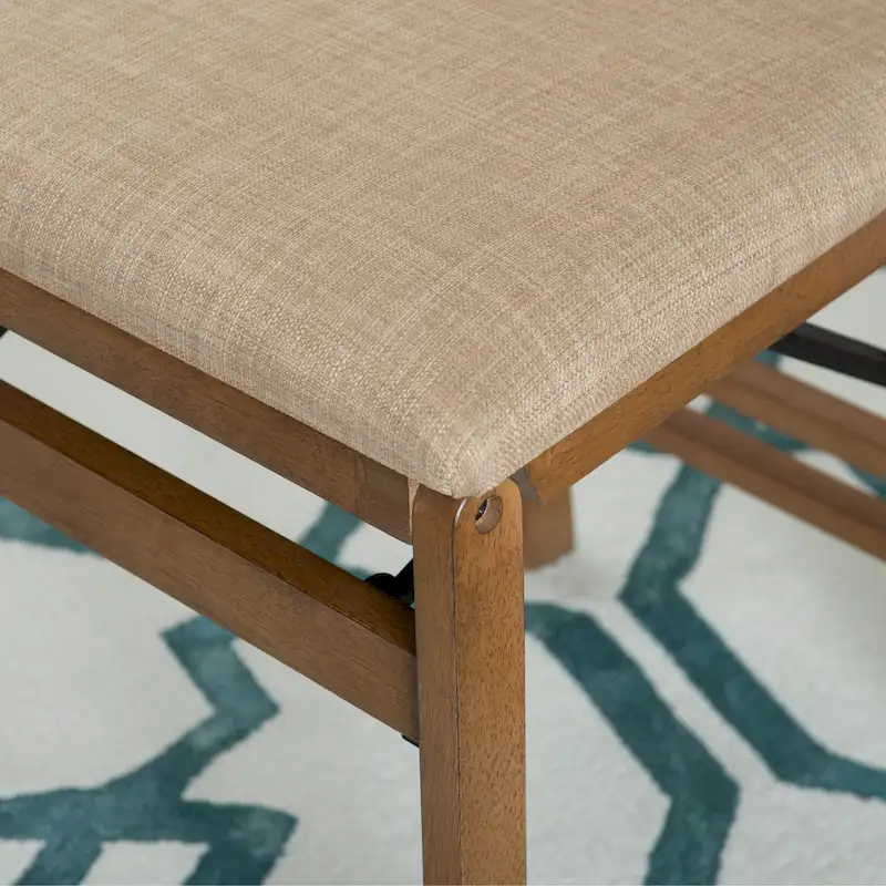 Wood Rope Folding Dining Chair (Set of 2)