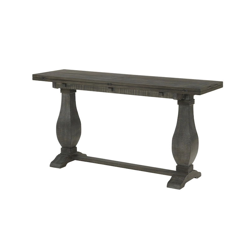 Napa 60 Solid Wood Pedestal Flip-top Sofa Console Table