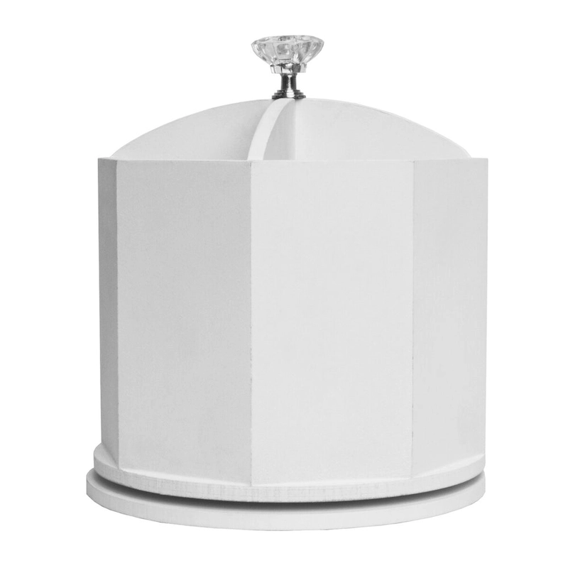 American Art Decor Swiveling Stationery Organizer - White