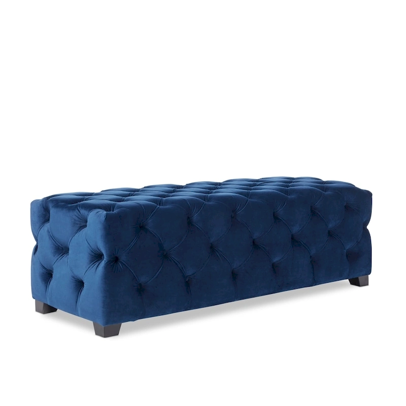 Piper Glam Tufted Velvet Ottoman Bench by Christopher Knight Home