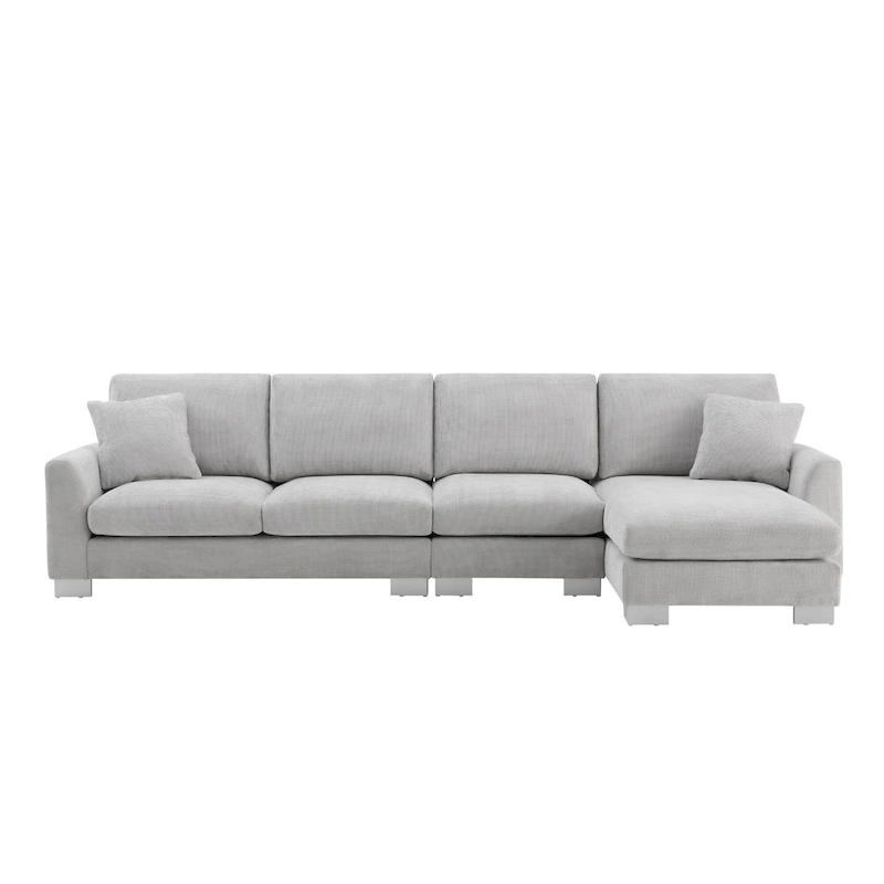 Rosita Modern L-shaped Sectional Sofa with Chaise Lounge by GDFStudio