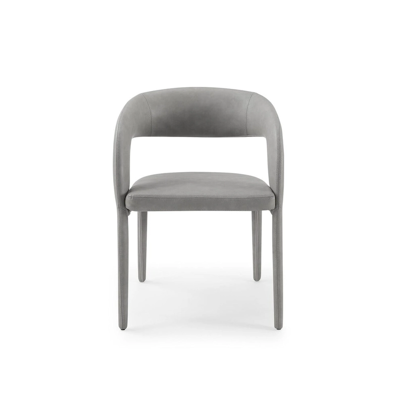 Modrest Faerron Modern Grey Leatherette Dining Chair