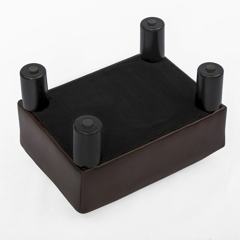 Adeco Small Rectangular Ottoman Modern PU Leather Footrest Stool Chair