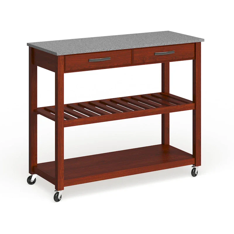 Crosley Solid Granite Top Kitchen Cart/ Island - 17d x 43w x 35h