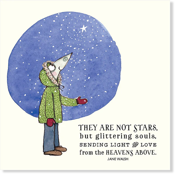 Affirmations - Twigseeds Sympathy Card - They are not stars - K030