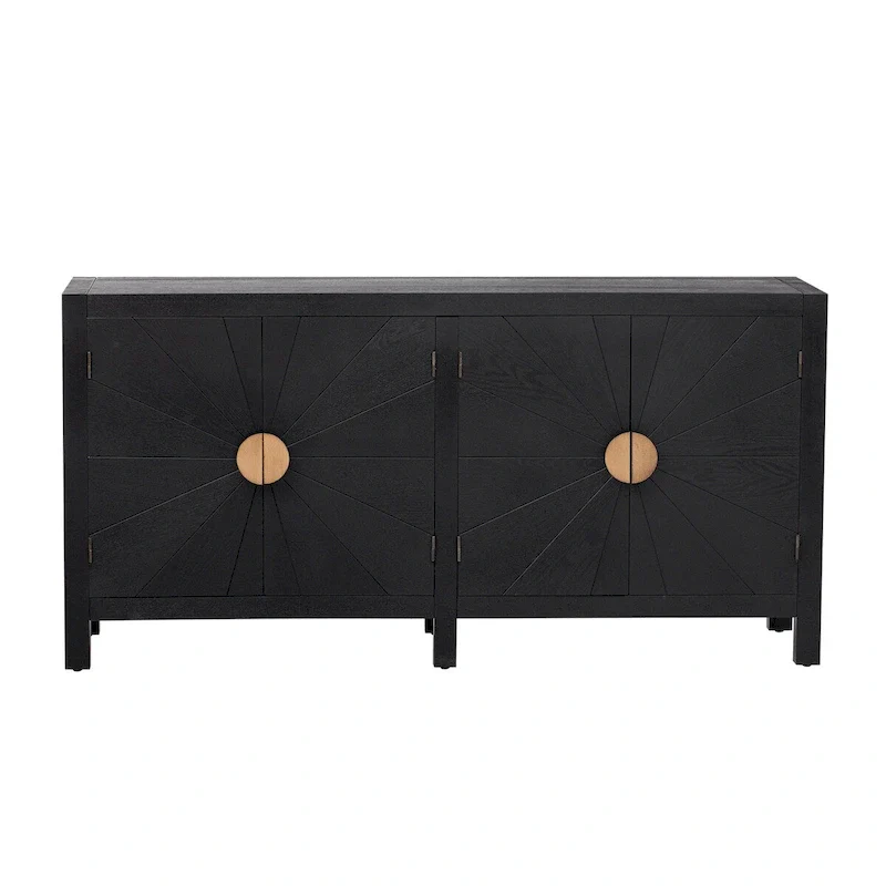 Ash Veneer 60 Sideboard Cabinet with Adjustable Shelves