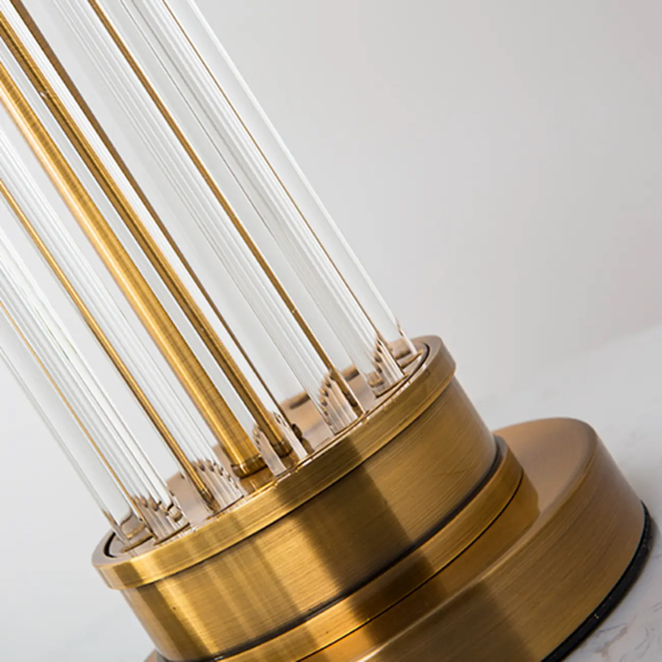 Modern Elegant Barrel Gold LED Table Lamp Fabric Shade