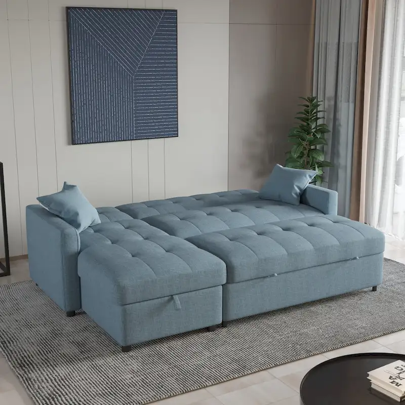 82 Wide Reversible Sleeper Sofa & Chaise