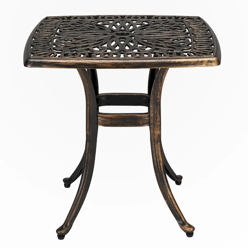 Square Garden Cast Aluminum Table