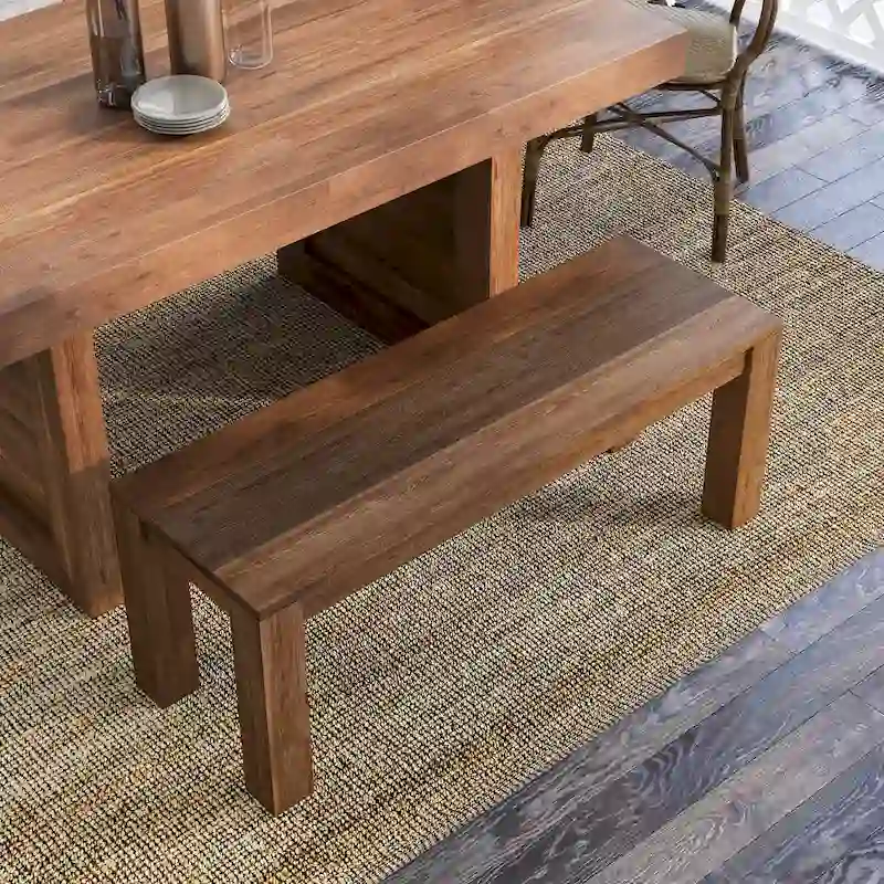 Anaisha Rustic Solid Mango Wood Dining Bench by Furniture of America