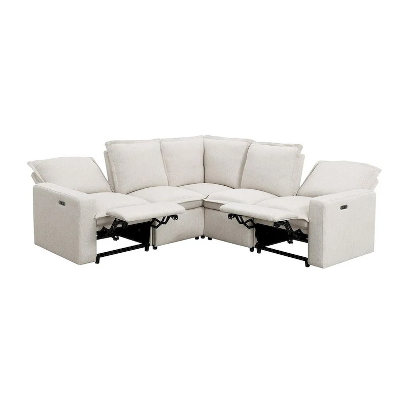Power Recliner Chair L-Shaped Sectional Sofa, Home Theater Seating Soft Chair