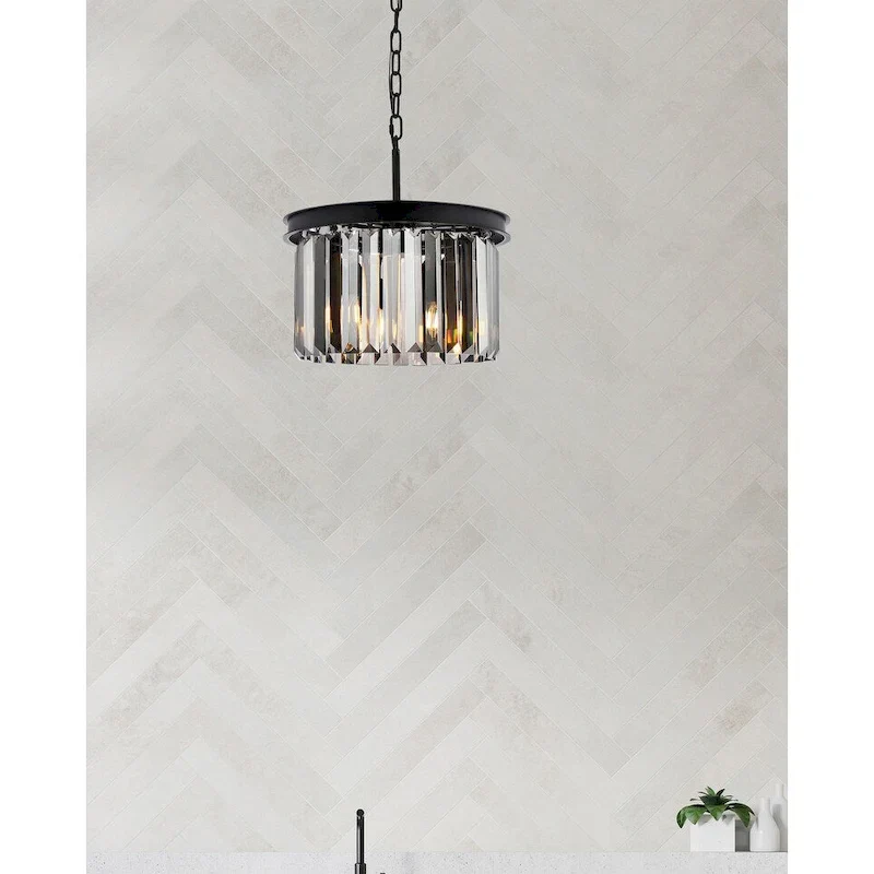 Royce Edge 3-Light Matte Black Pendant