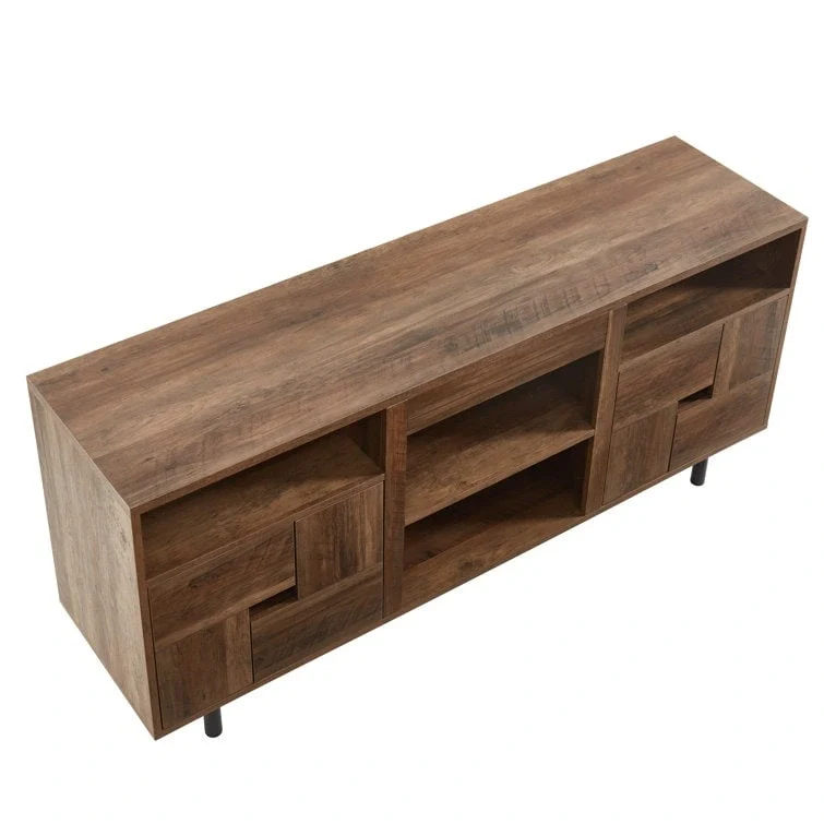 60 Wood Media Console TV Stand Classic Entertainment Center
