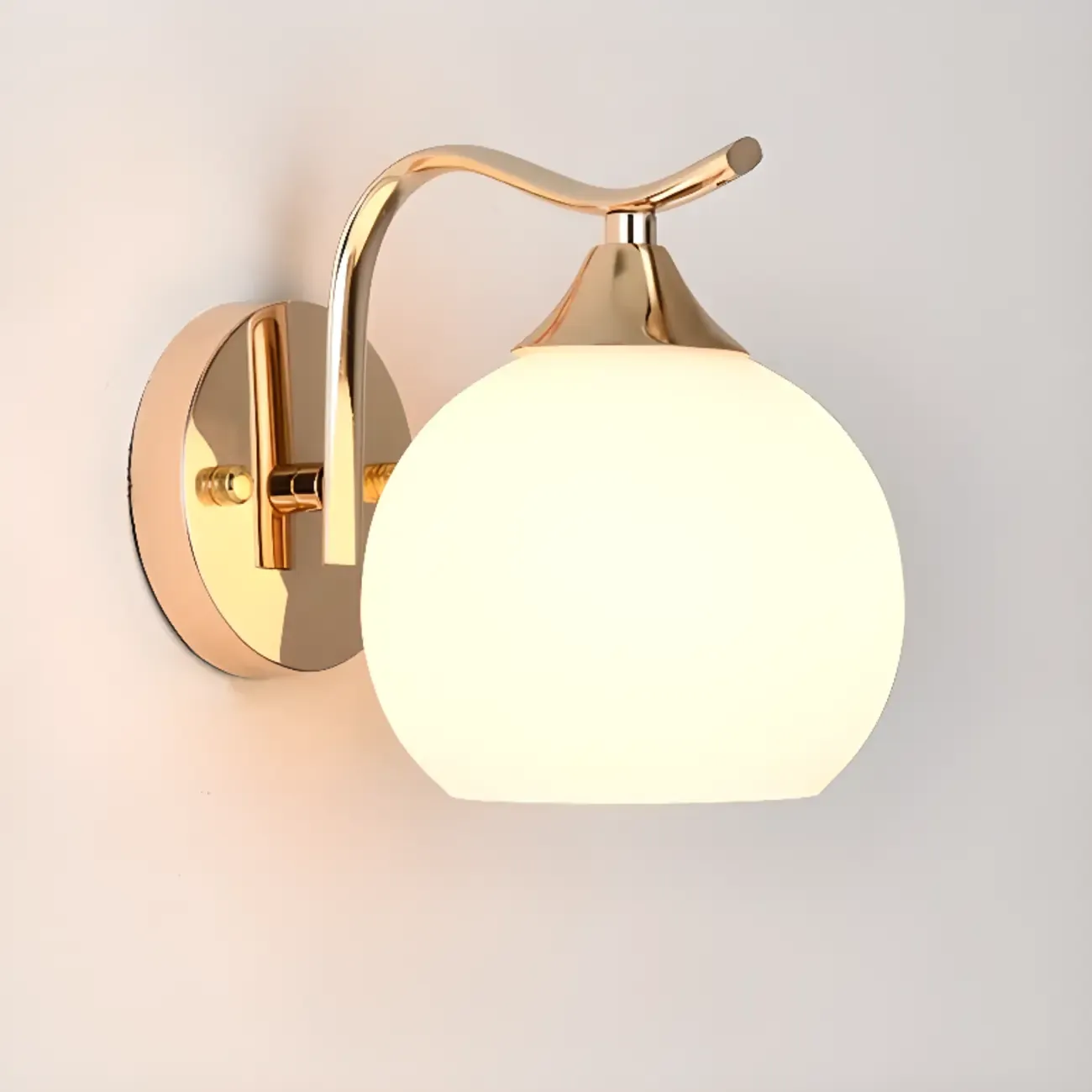 Modern Globe Bathroom Vanity Light with Chrome Finish