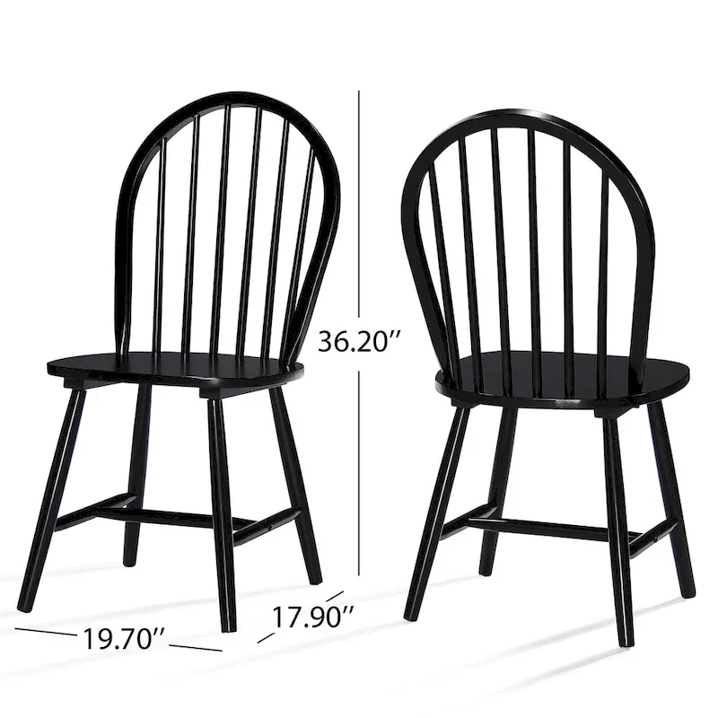 Declan Farmhouse High Back Spindle Dining Chairs (Set of 2) by Christopher Knight Home - 36H