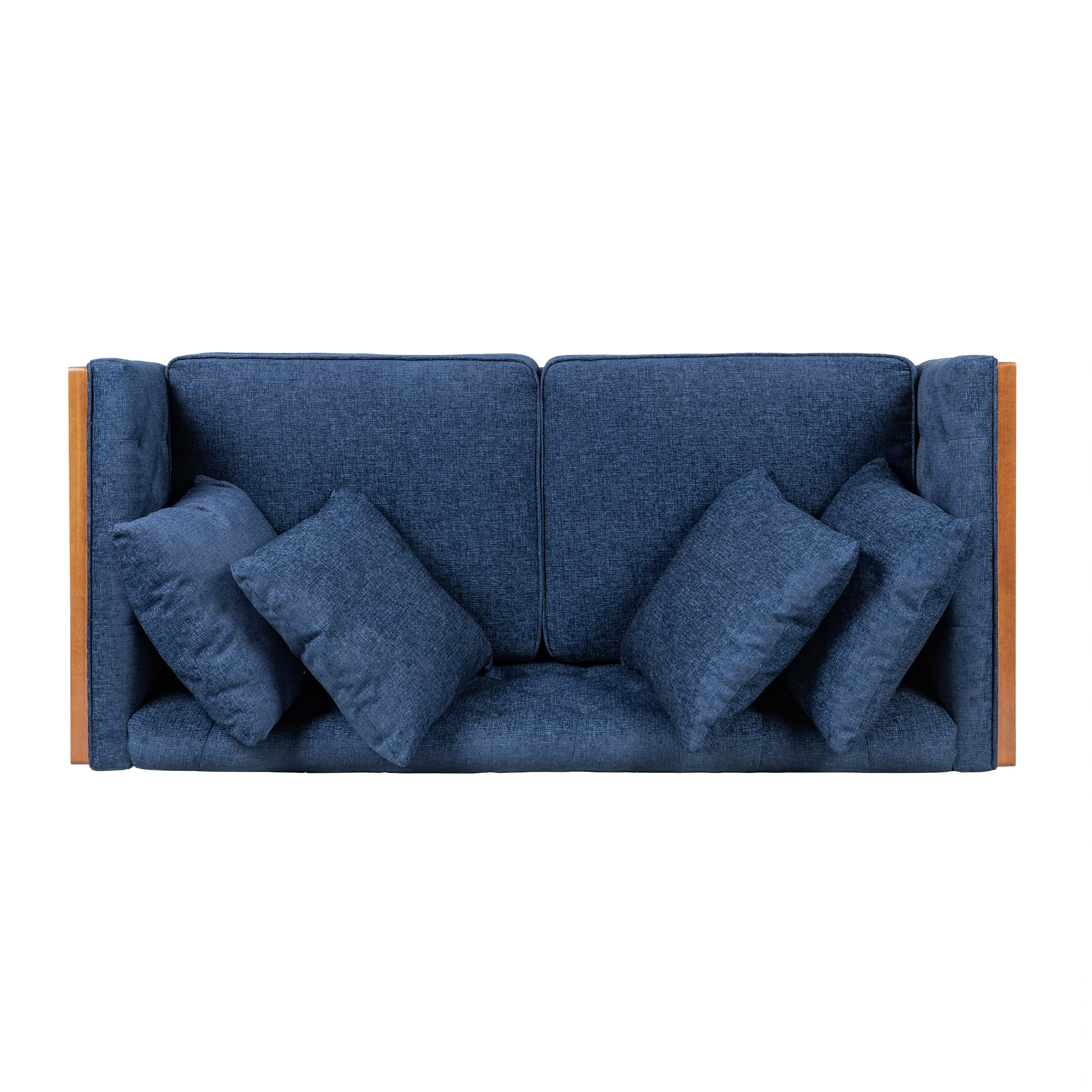 Mid-Century Modern Button-Tufted Loveseat