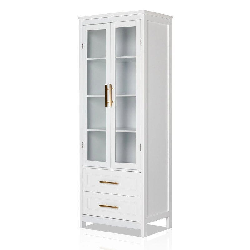 White MDF Bathroom Cabinet
