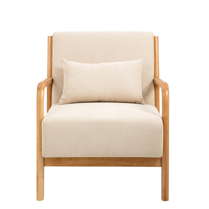 Leon Mid Century Modern Upholstered Accent Chairs Armchair Set of 2