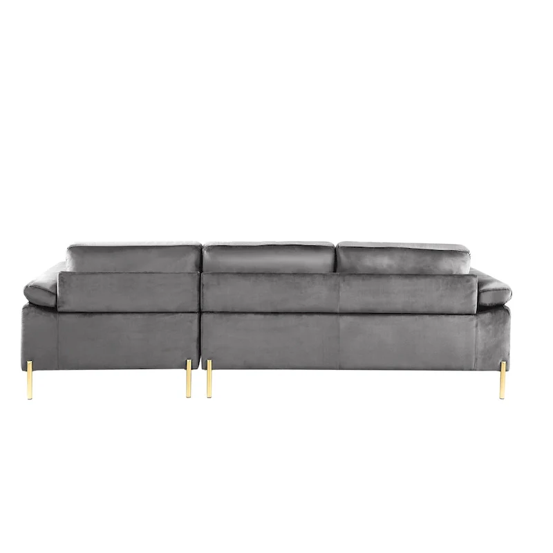Shannon Velvet Sectional Sofa with Chaise