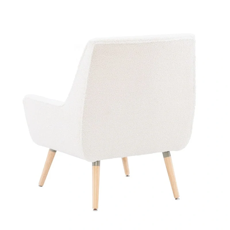 Arlo White Faux Sherpa Accent Chair