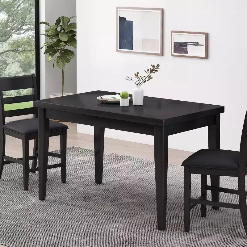 Okak 59.1IN Vintage Counter Height Dining Table with Wooden Legs, Kitchen Table with Thick Tabletop, Dinner Table for Living Room, Dining Room