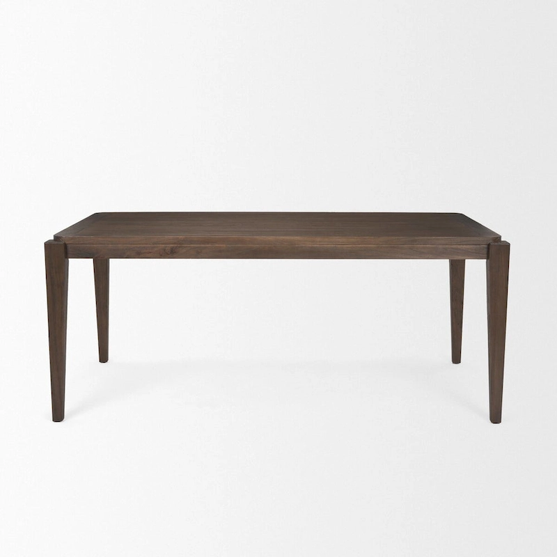 Teva Dark Brown Wood Rectangular 72 Dining Table - 72.0L x 39.0W x 30.0H