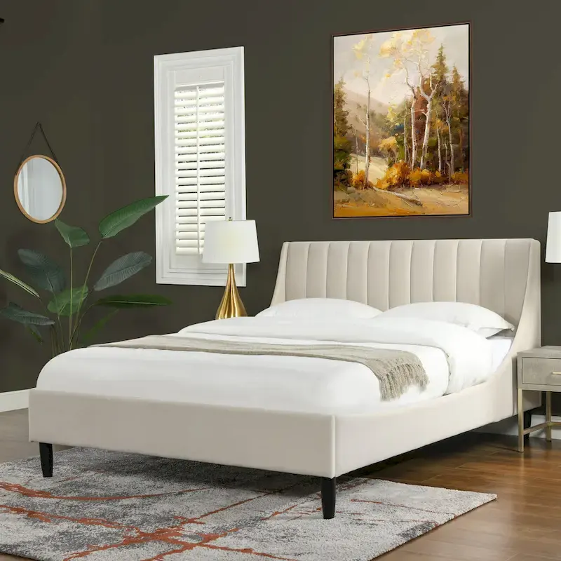 Aspen Vertical Tufted Upholstered Platform Bed
