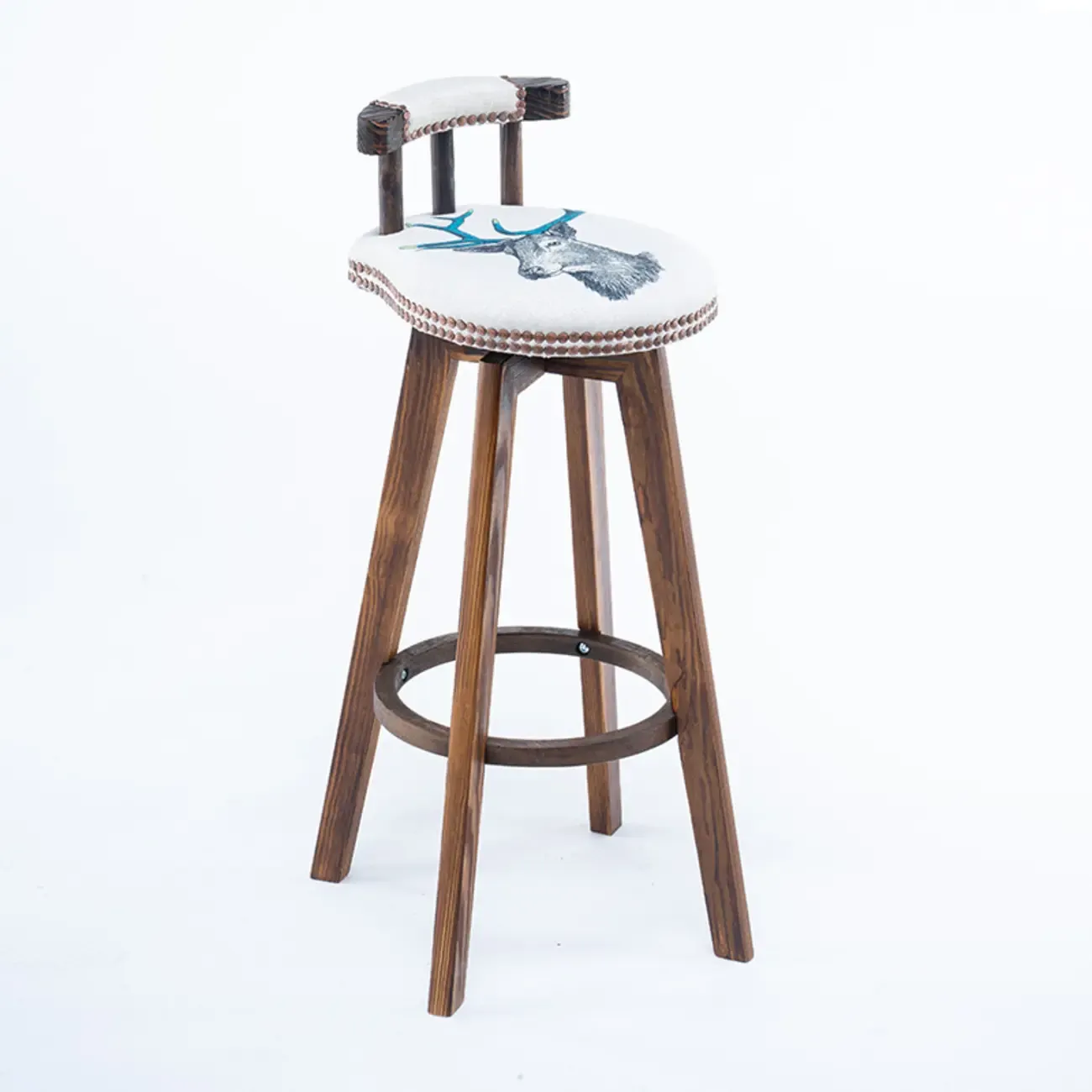 Bar Height Swivel Leather Modern Bar Stools