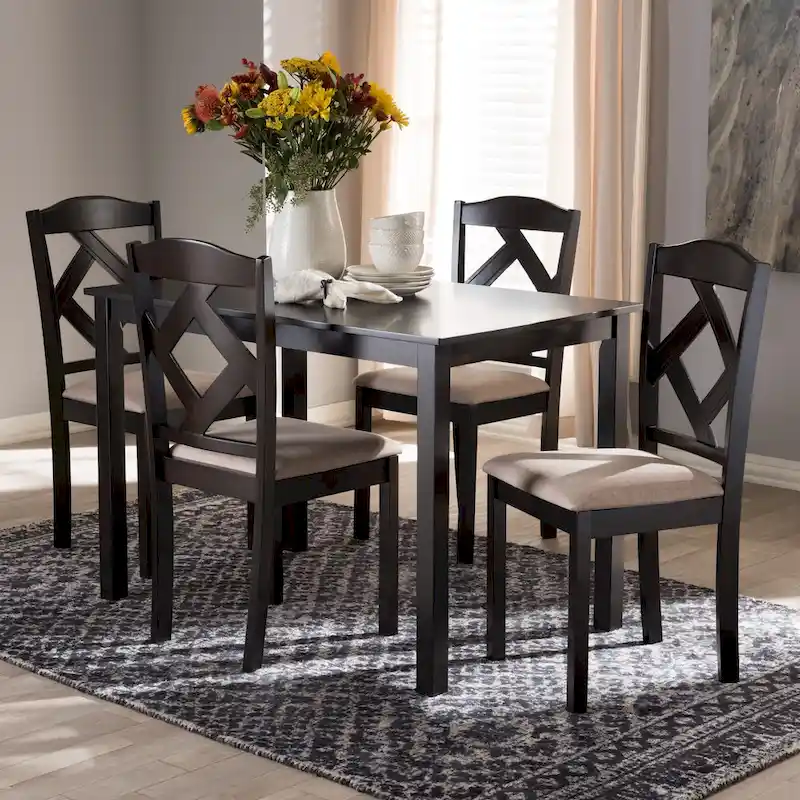 Copper Grove Monongahela Contemporary Fabric 5-Piece Dining Set
