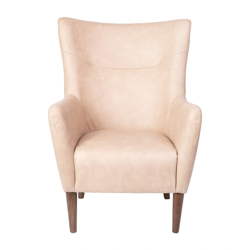 Commercial Upholstered Wingback Accent Chair with Wooden Frame and Legs - 33.25D x 29.75W x 41.25H