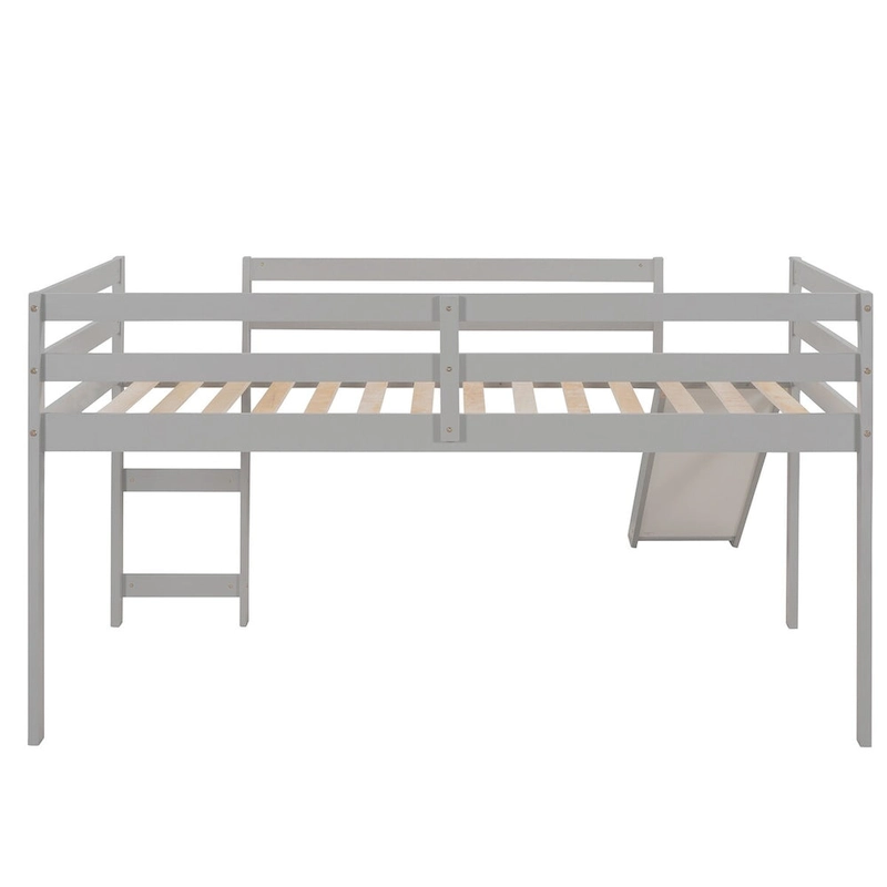 Loft Bed with Slide, Multifunctional Design, Twin