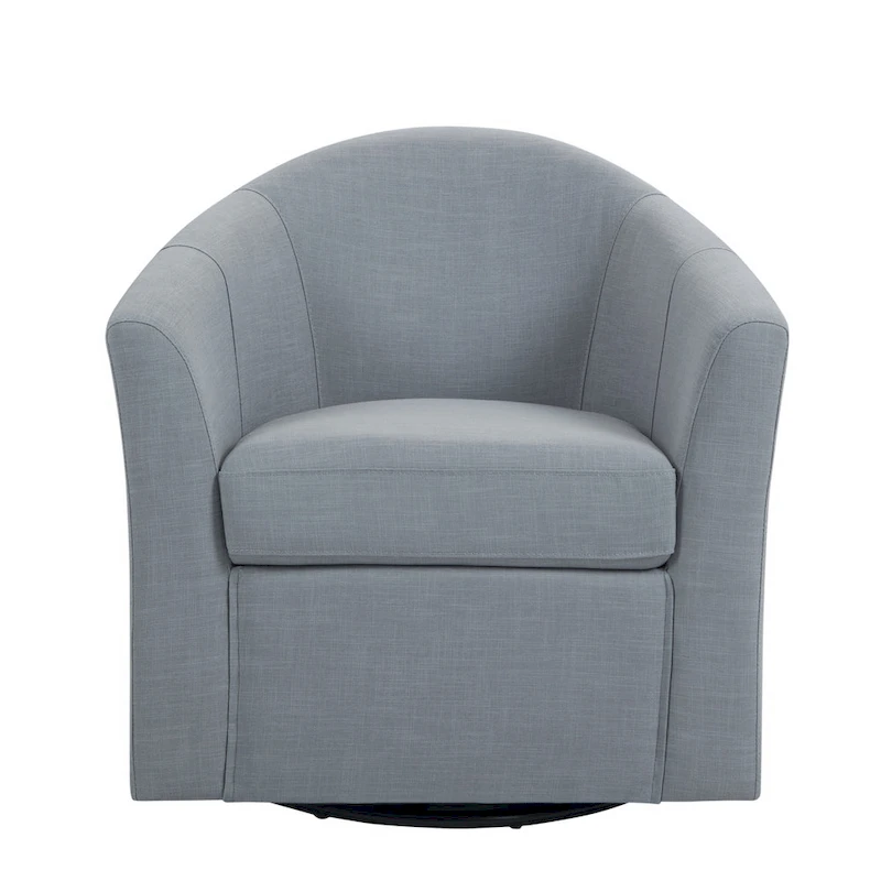 Swivel Accent Chair with Metal Base - 30.7W x 29.9H x 27.5D
