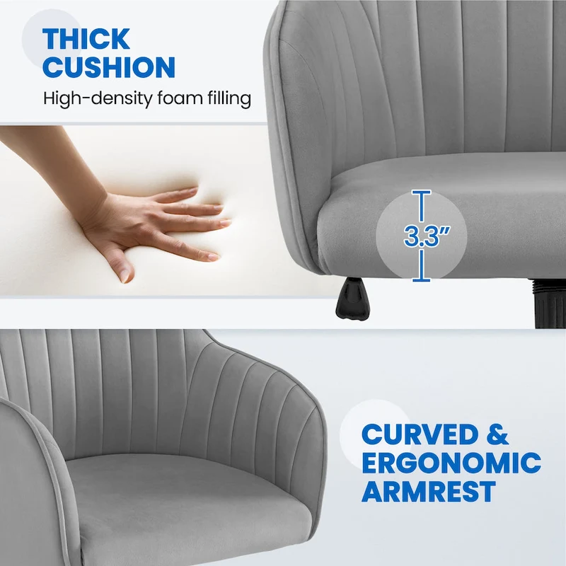 Yaheetech Desk Chair Height-Adjustable Swivel Computer Chair