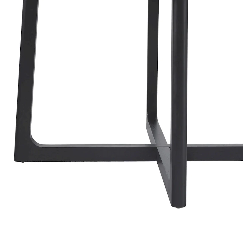 Middlebrook Modern Round Solid Wood Dining Table With Geometric Legs